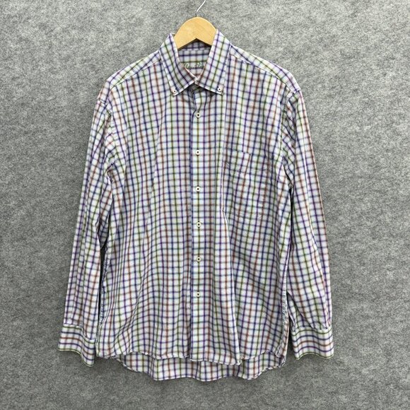 Alan Flusser Other - Alan Flusser Men's Luxury Button Down Shirt Old Money 100% Cotton Multicolor, L